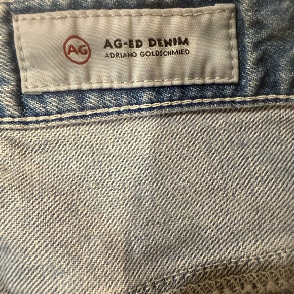 NWT AG Adriano Goldschmied Sandy Denim Mini Skirt Frayed Hem Size 31 - Picture 5 of 9